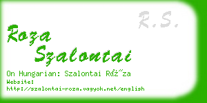 roza szalontai business card